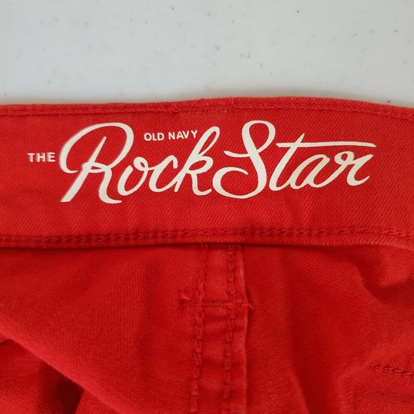 Old Navy Red Straight Leg Jeans - Picture 3 of 6